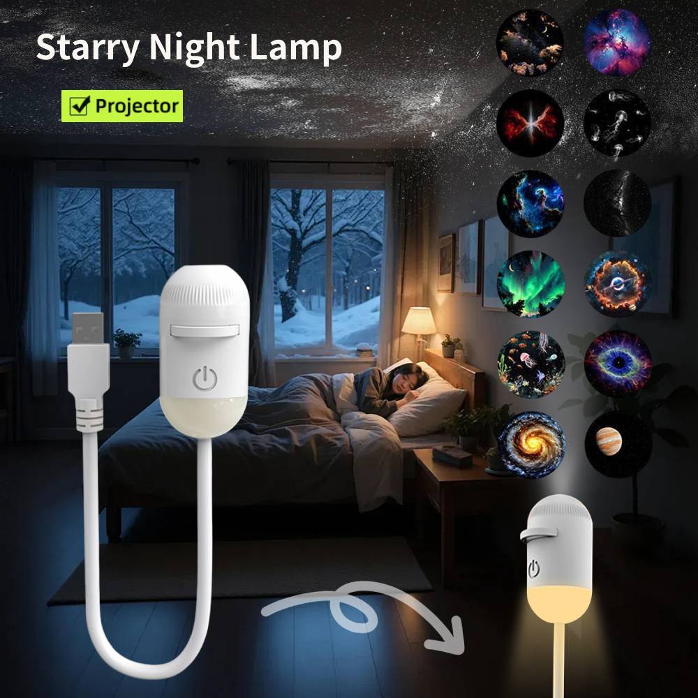 Diy Lamp Electronics - Mini Projetor de Estrelas Galáxia, Luz