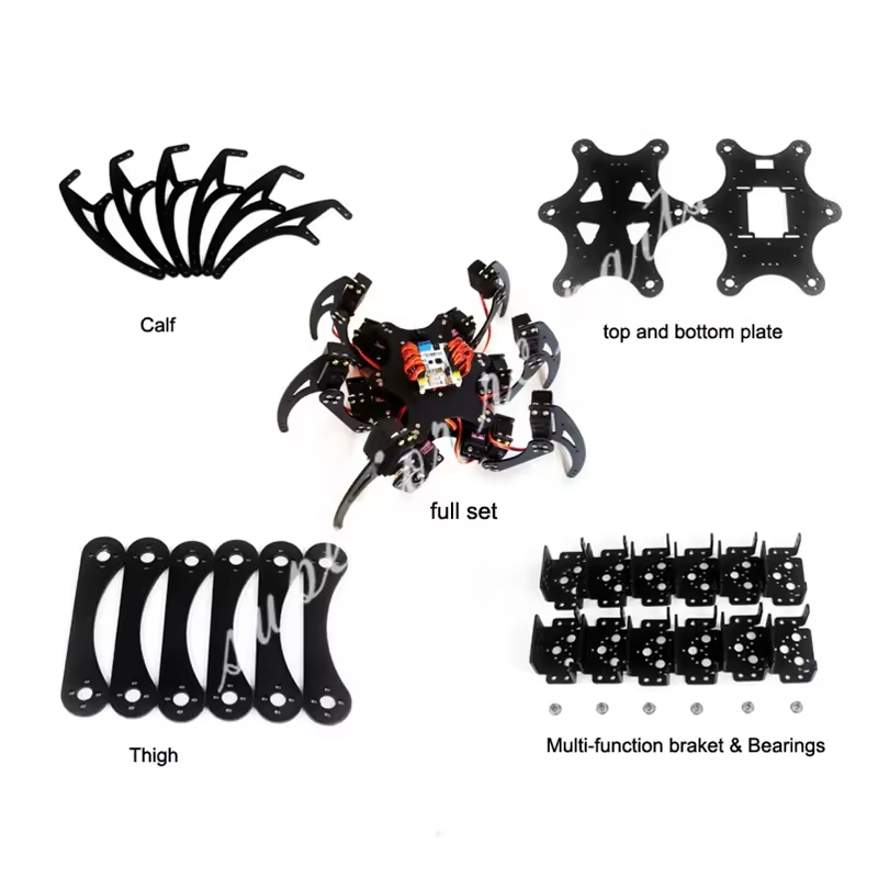 18 dof alumínio hexapod aranha - Diy Robot Electronics Kit avaliação e preço
