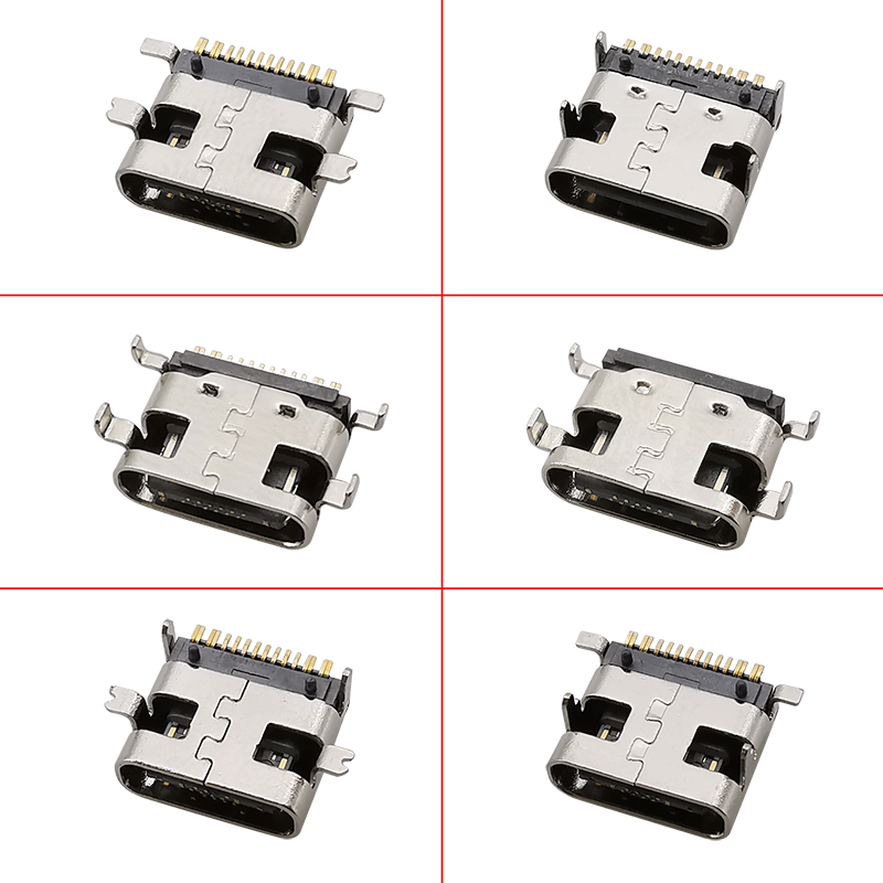 10 pçs usb tipo c fêmea 16 pin - Smd Solder Paste avaliação e preço